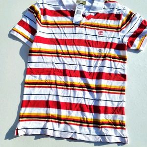 Timberland Mens shirt Size Small Red/blue & yellow